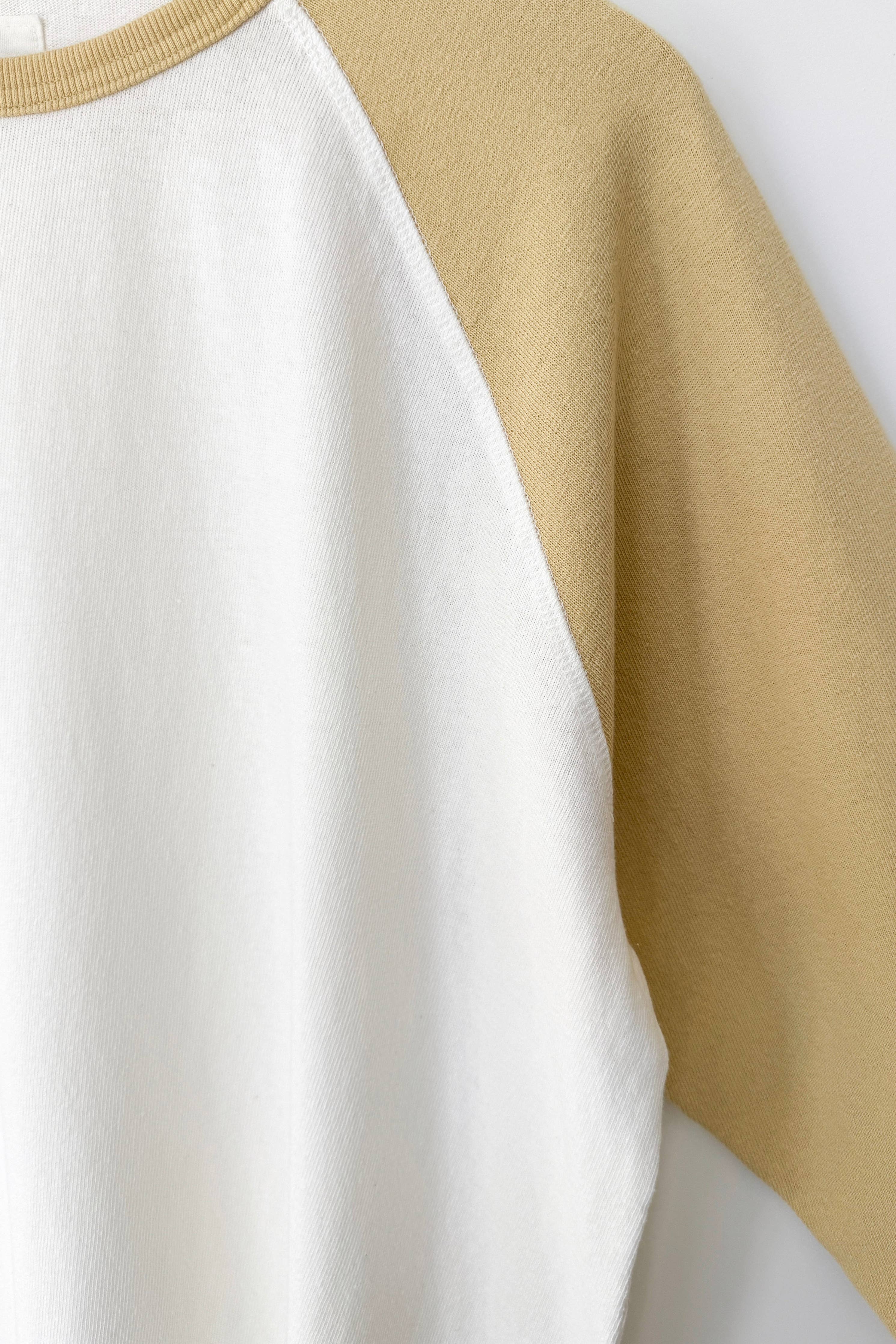 Heavy Cotton Raglan Tee (3XS/S-2M/L): White Cotton