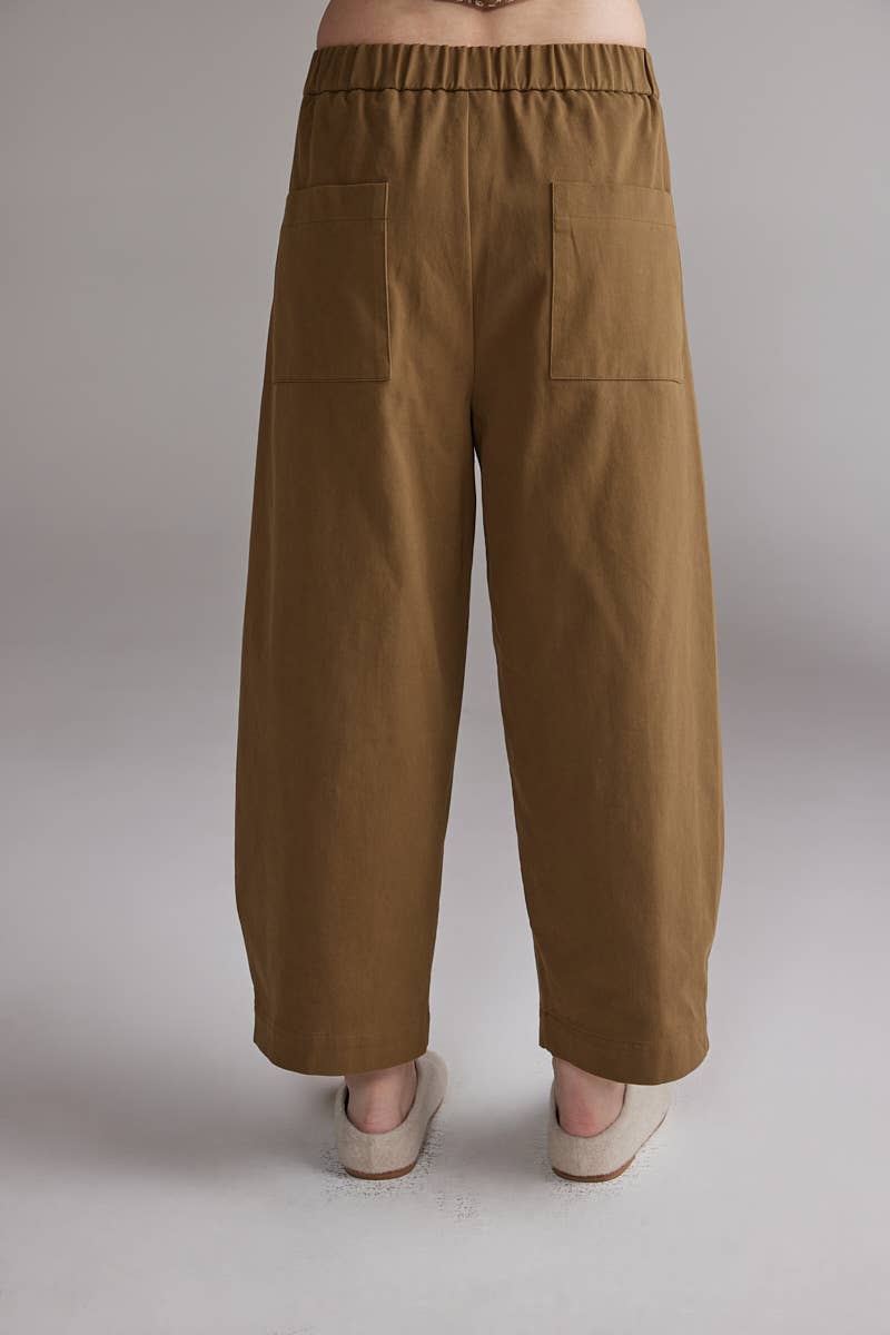 Pleated Volume Pants: Curry / Solid / XS/S