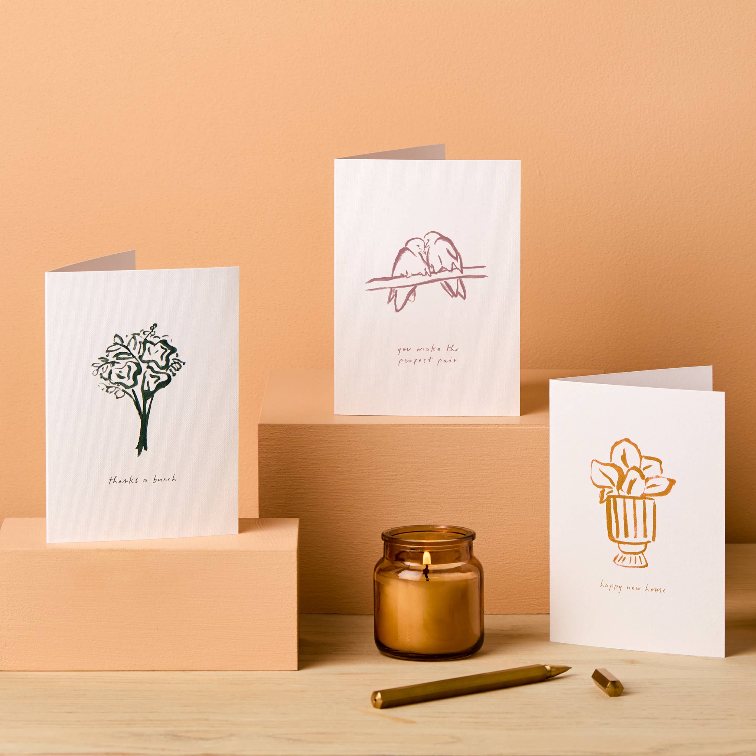 Thank You Card | Illustrated Cherry Card | Friendship card
