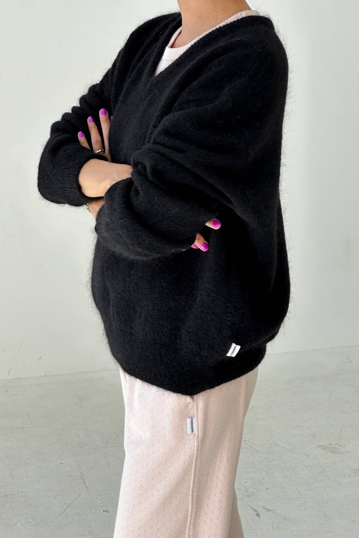 Le Bon Shoppe James Mohair Sweater in Black