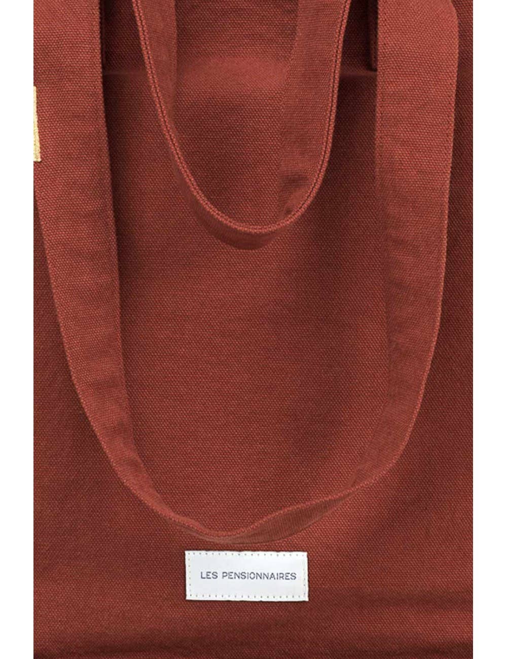 Les Pensionnaires Zipped Tote Bag in Rust