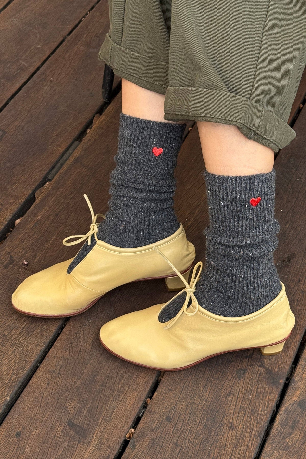 Le Bon Shoppe Embroidered Snow Socks