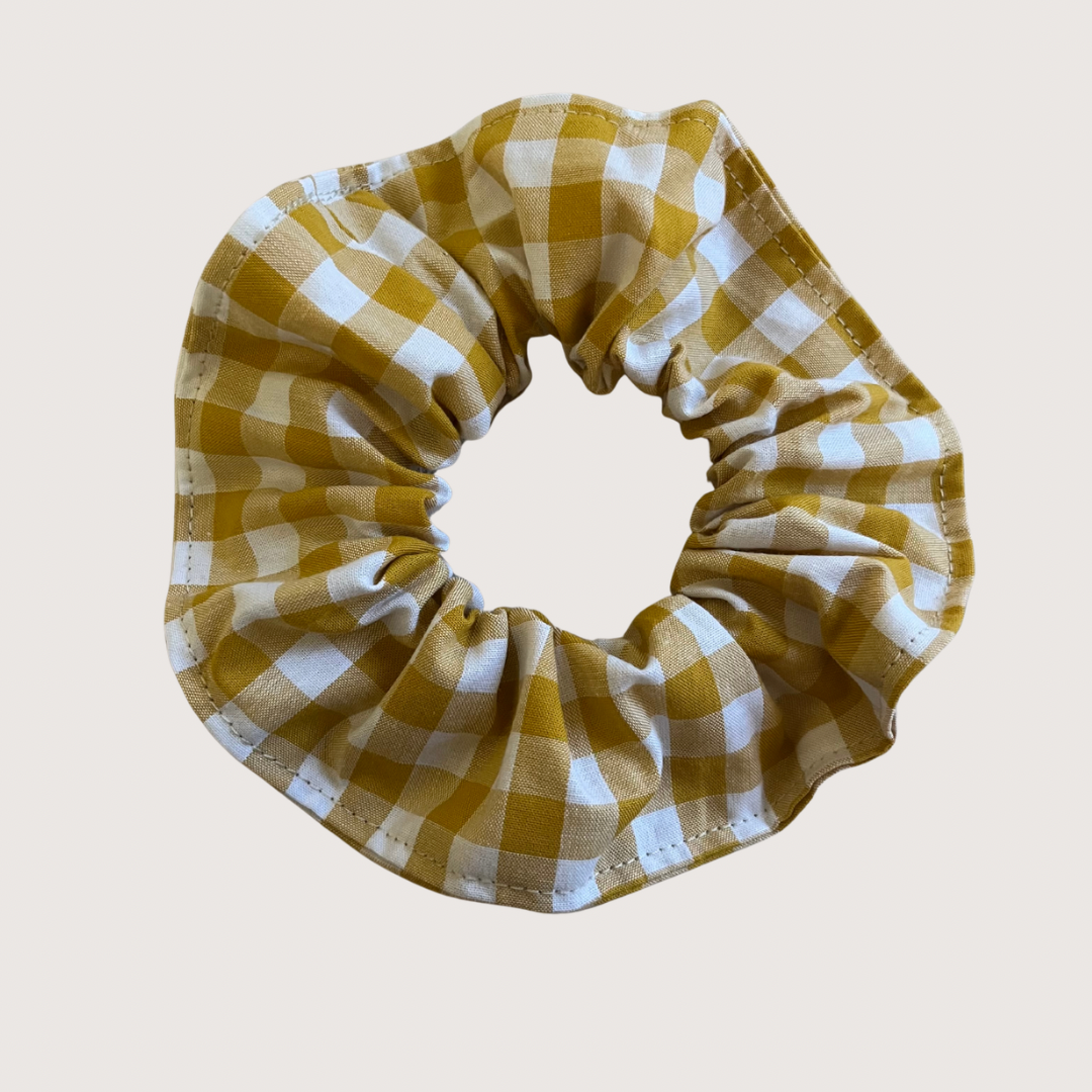 Scrunchie -Gingham - Cotton various colours: Dusky pink