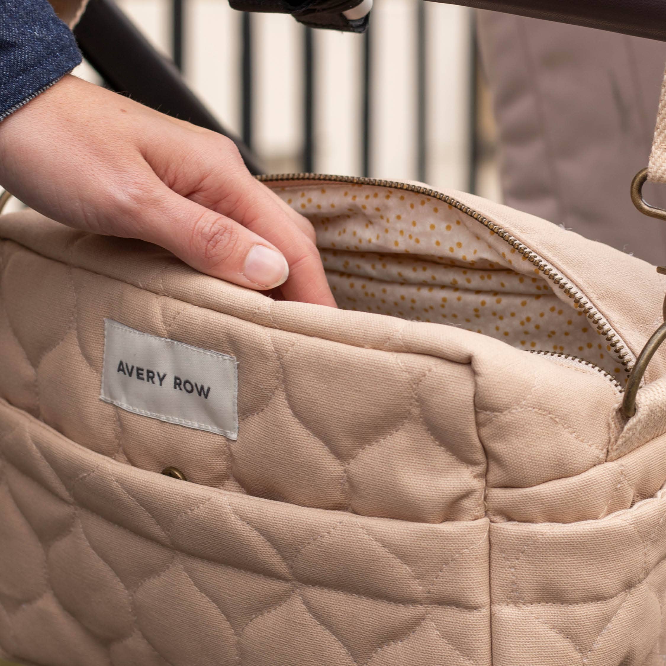 Avery Row Pram Organiser Bag - Natural