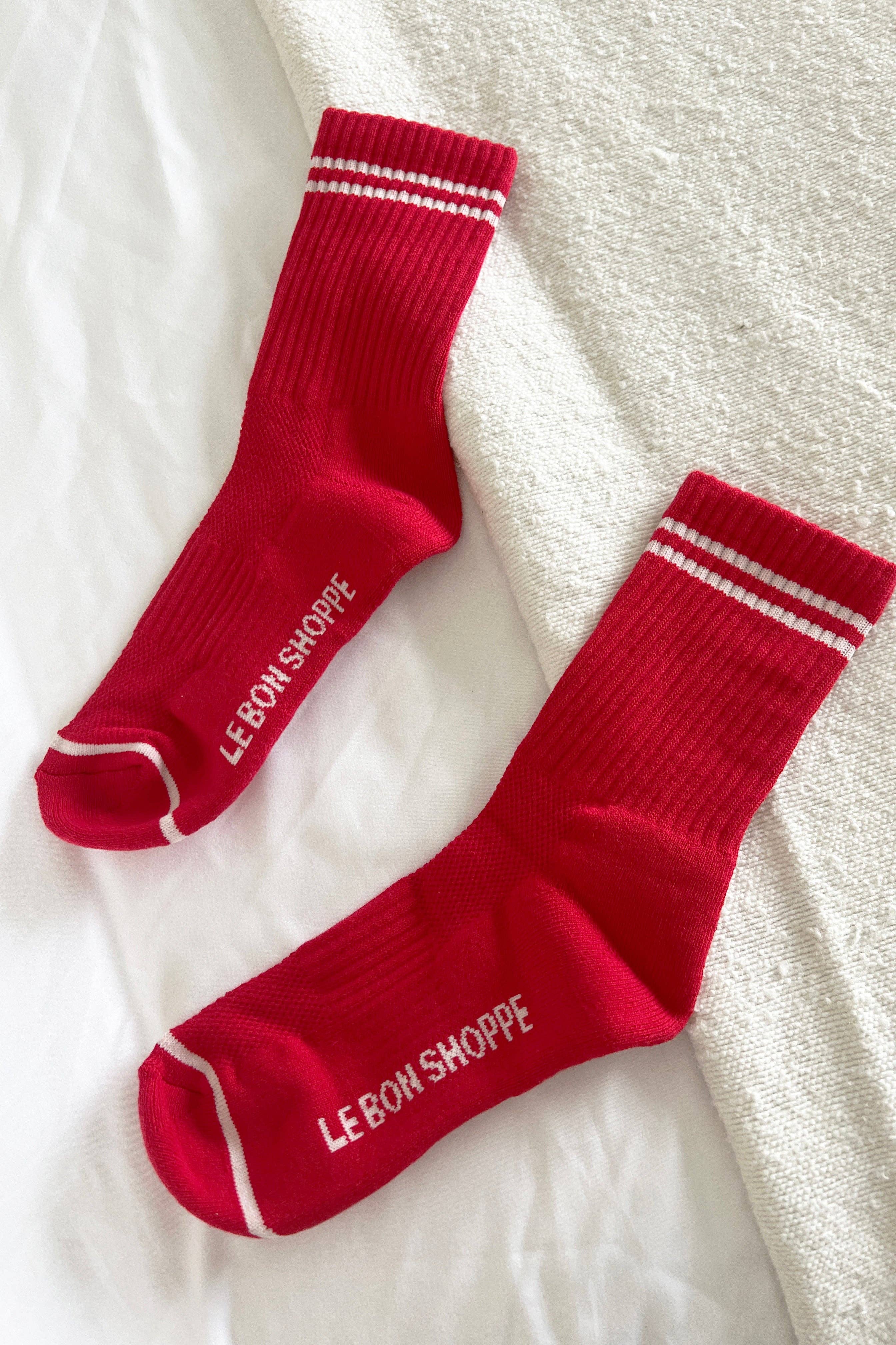 Boyfriend Socks : Red - Le Bon Shoppe