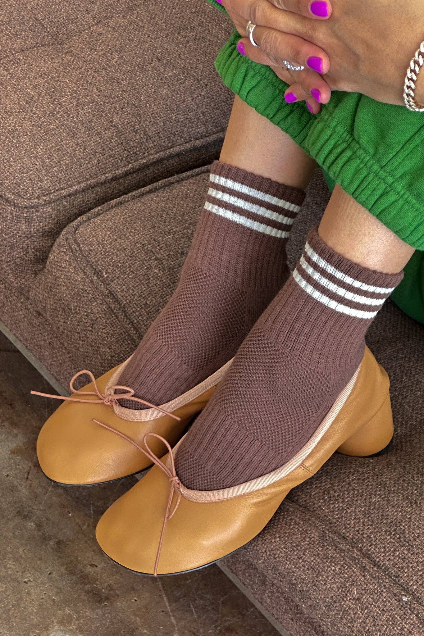Girlfriend Socks Mahogany - Le Bon Shoppe