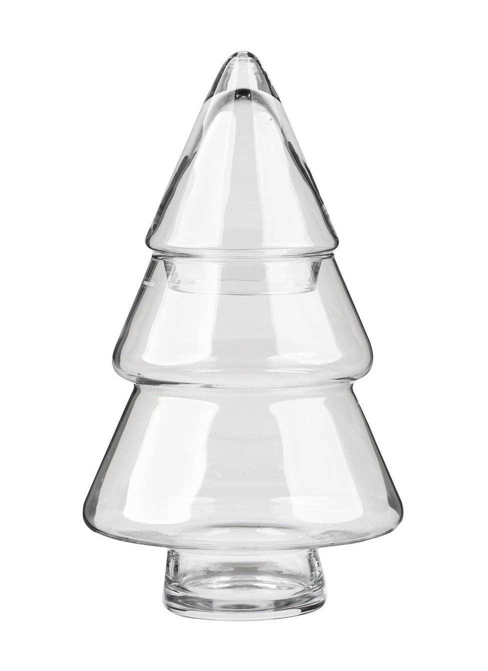 Hubsch clear glass Christmas tree decor, premium minimalist holiday ornament
