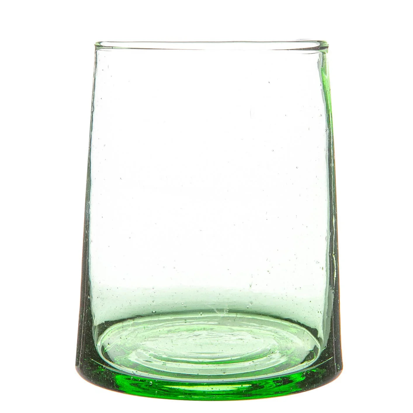 La Soufflerie green handblown glass tumbler, recycled glass, premium barware