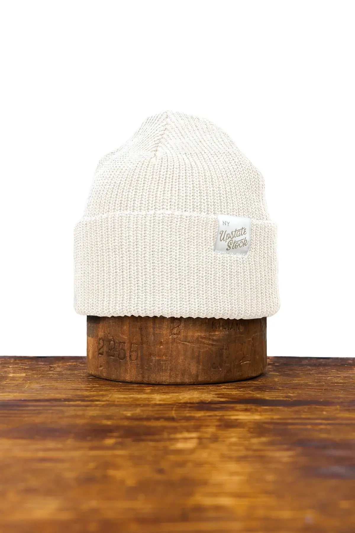 Ecru Upcycled Cotton Watchcap: One Size
