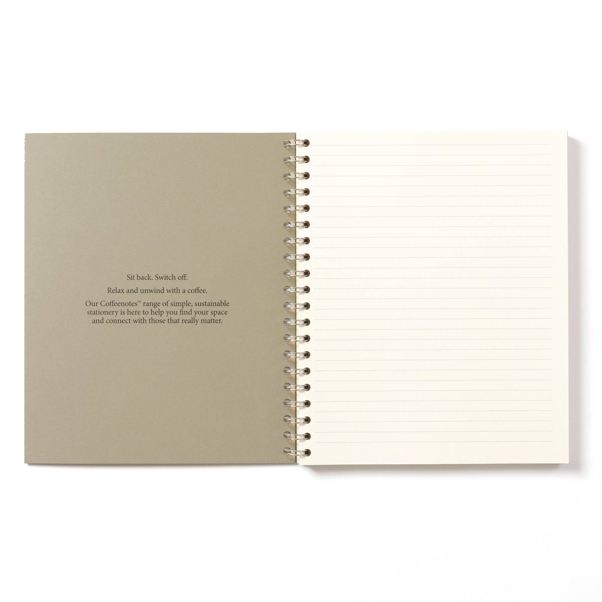 Camel Tweed Wirebound Notebook (Lined): Grande - Coffeenotes