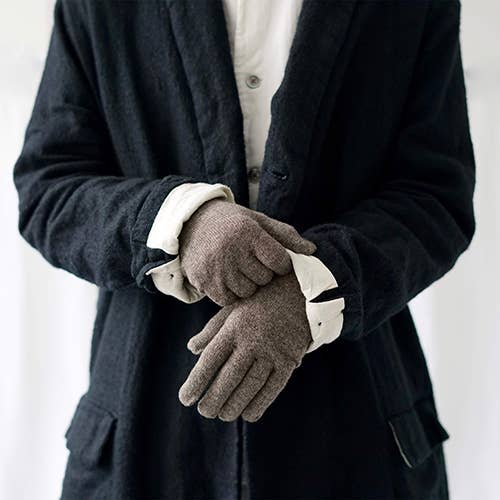 NK0304 Merino Wool Gloves: L.Gray / Medium