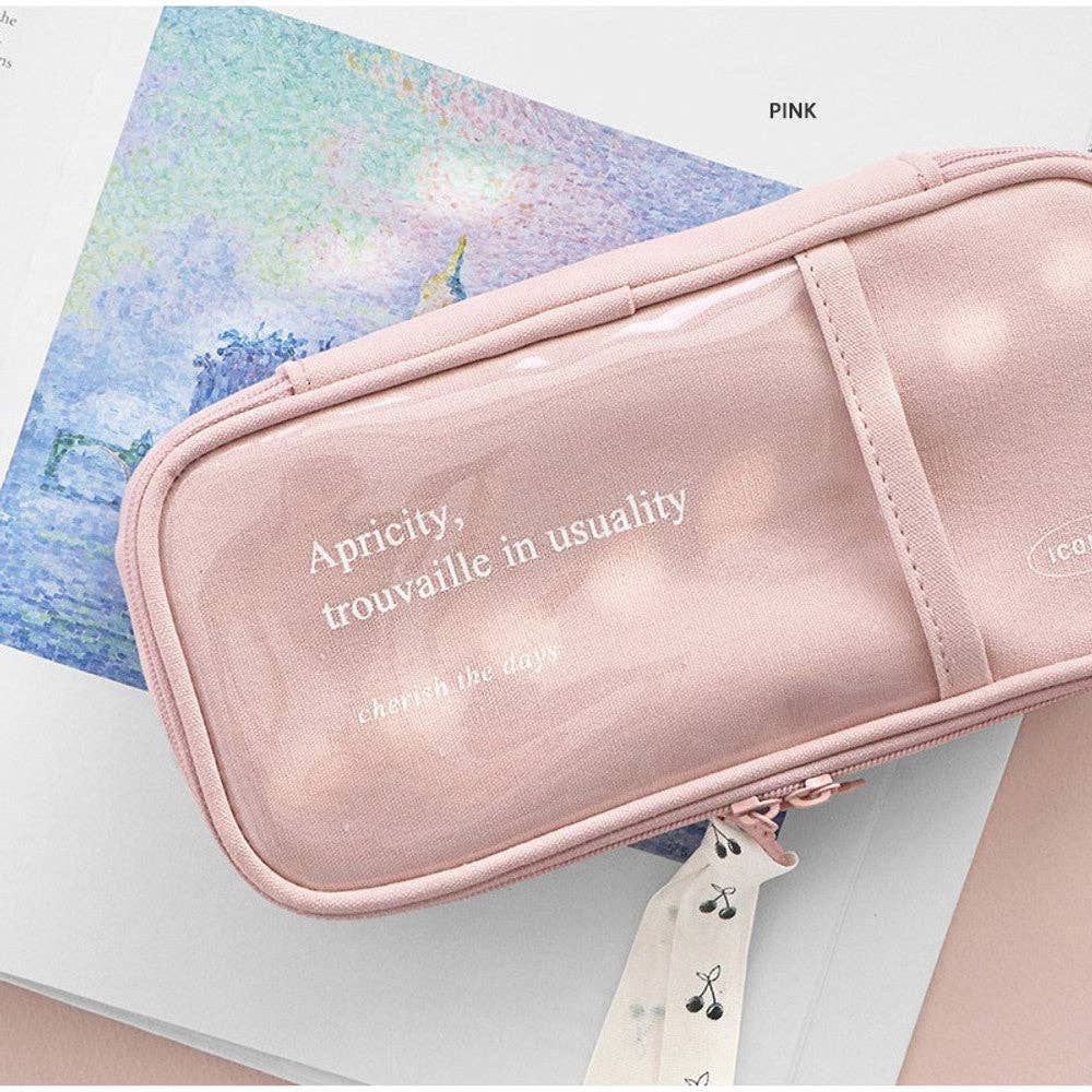 Iconic Cottony Grand Pen Case: Pink