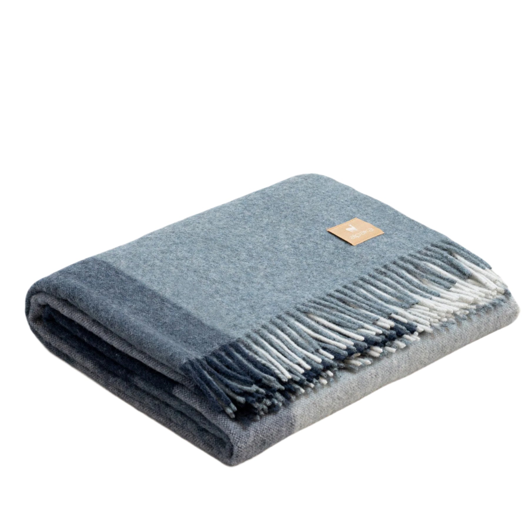 Recycled Alpaca Wool Throw - Classic Check