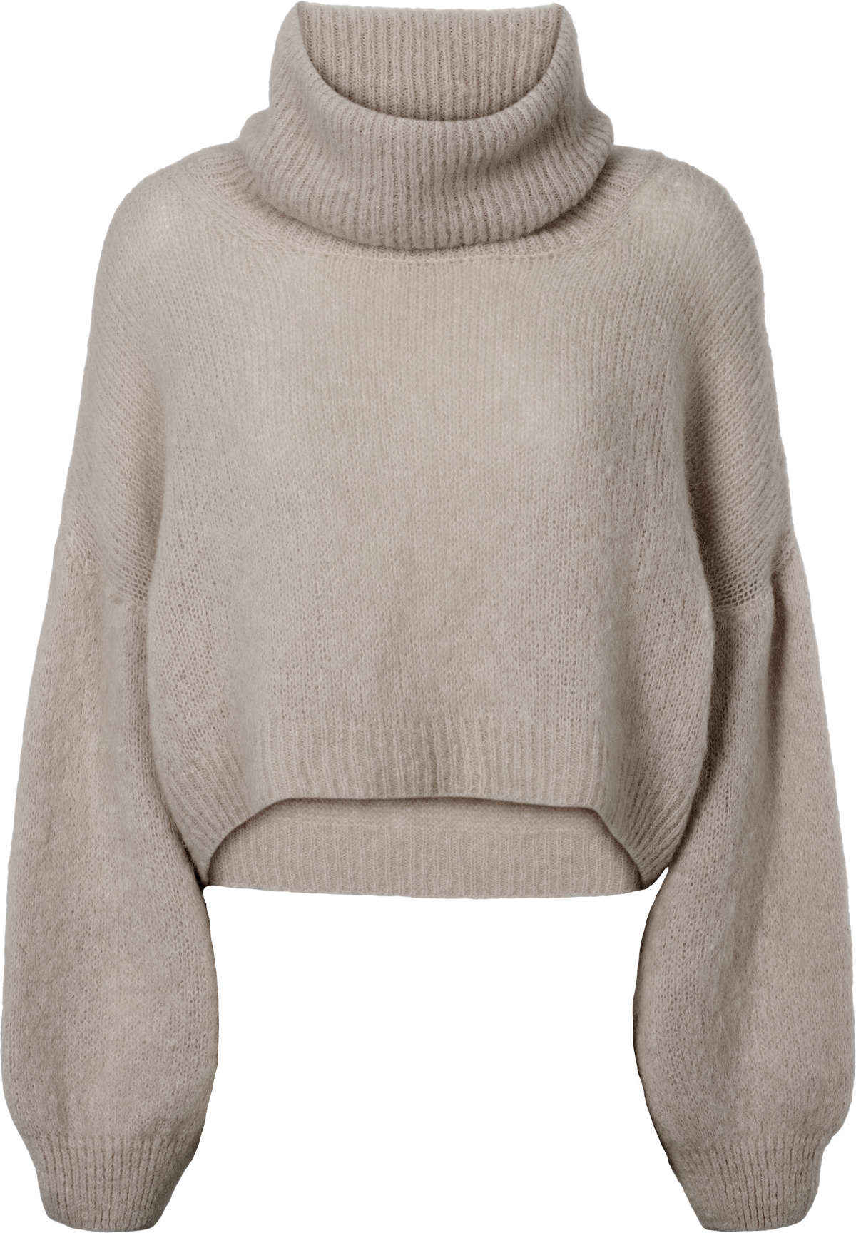 Andrea Rollneck Cropped Alpaca Pullover - American Dreams