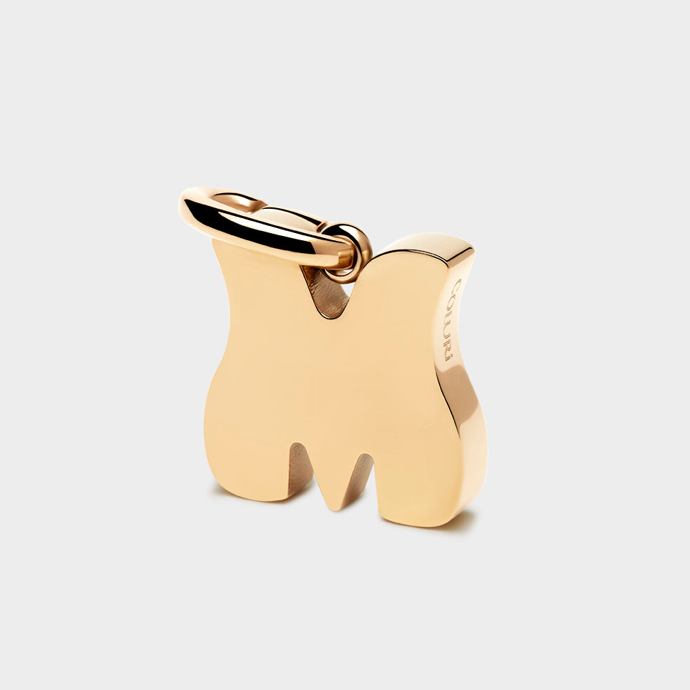 Letter M Charm - Gold - Coluri