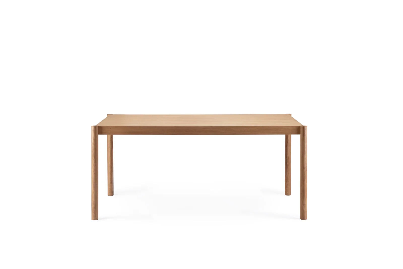 CITadin natural oak dining table, minimalist solid wood rectangular design, light wood finish