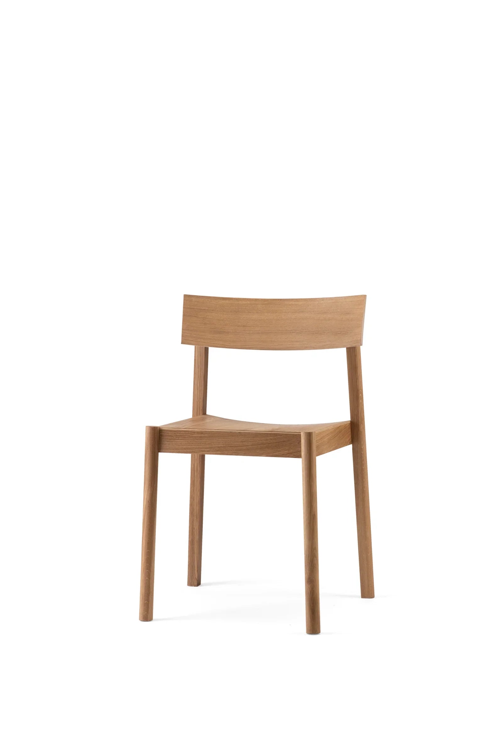 CITrecnat natural oak chair, minimalist wood dining chair, light brown finish