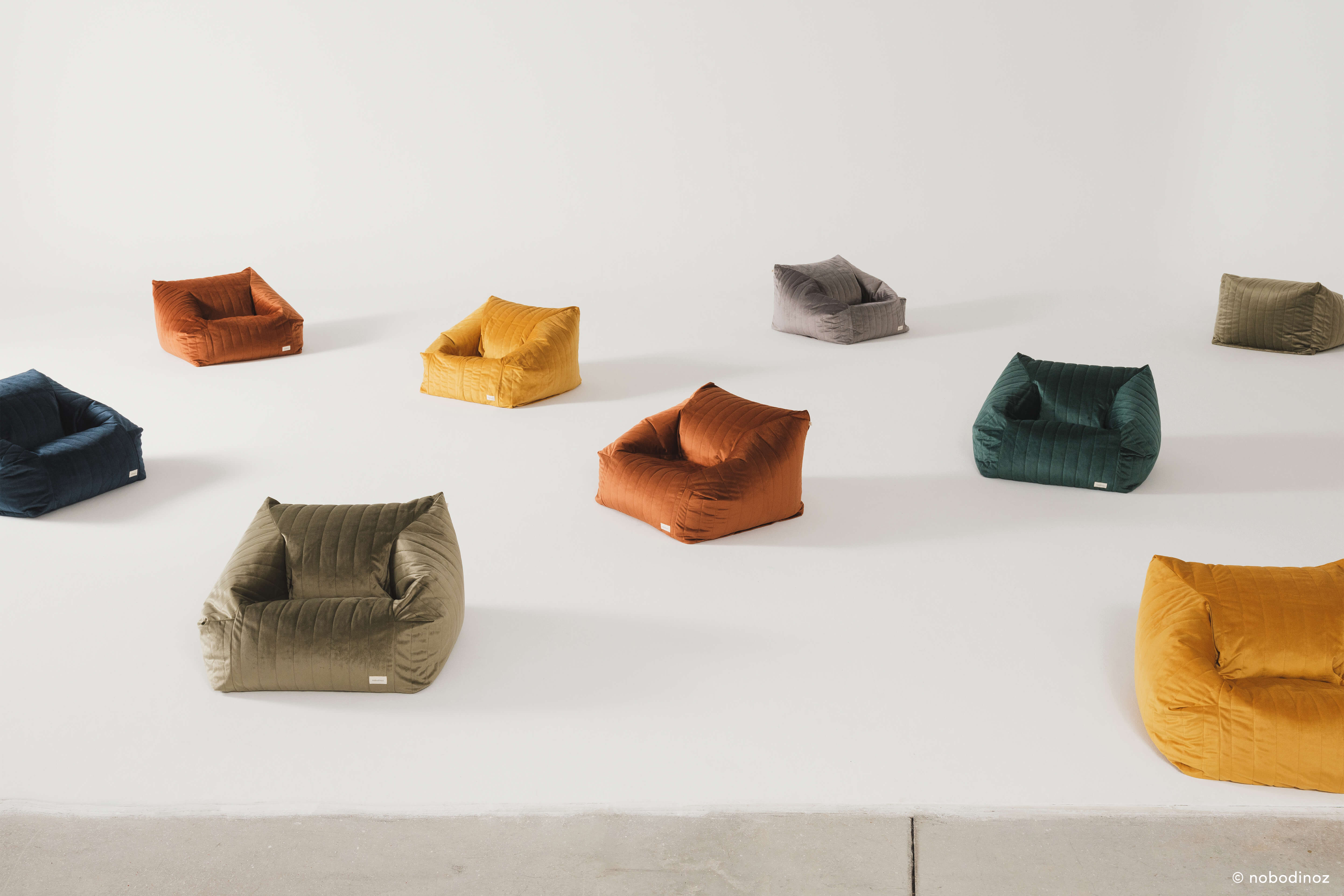 Armchair Beanbag - Child's size - Chelsea Eco-velvet