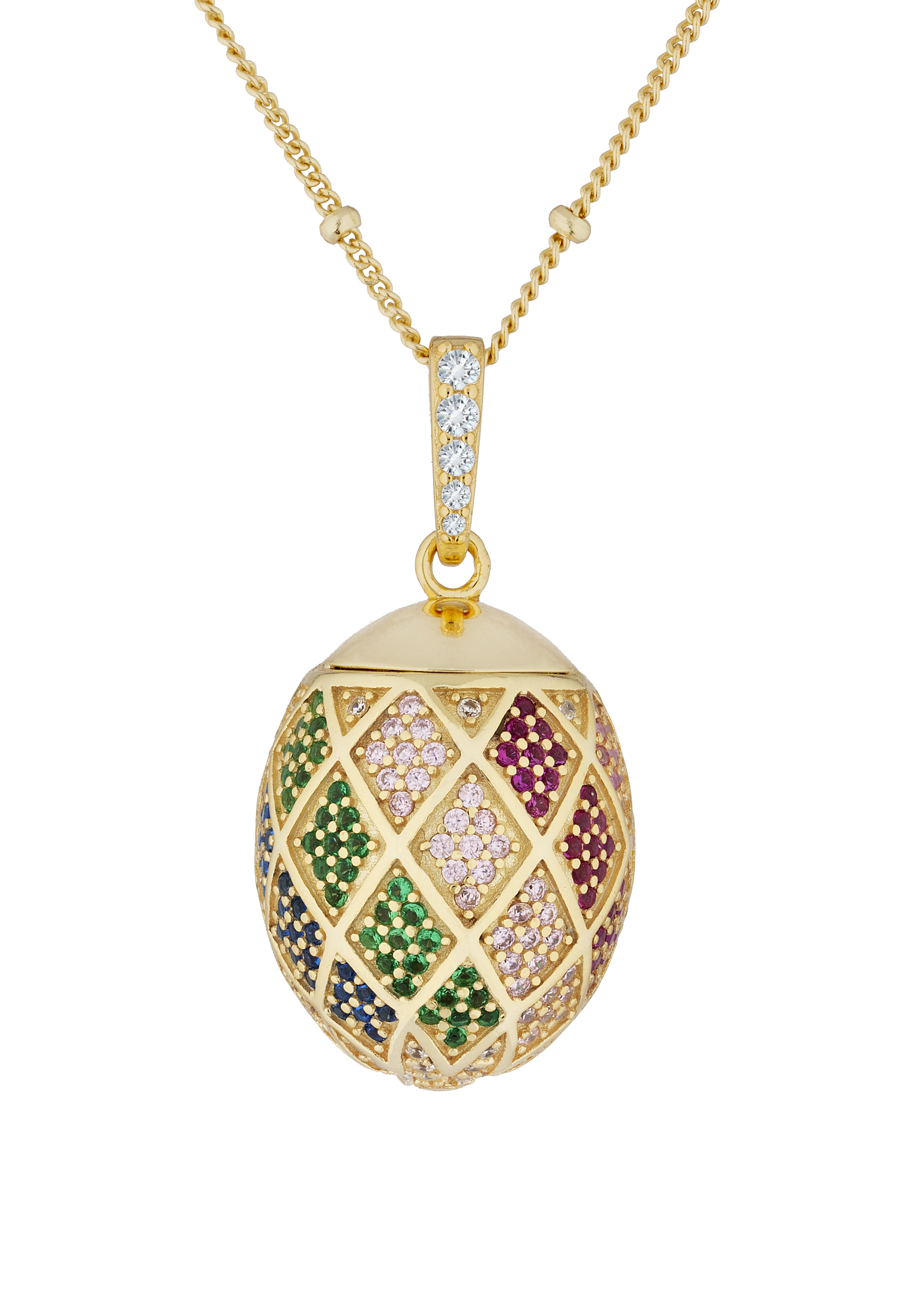 Dragon Egg Pendant Necklace Rainbow - Atelier 18
