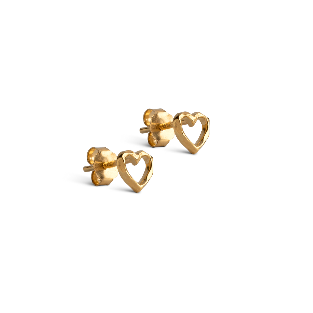 Enamel Copenhagen - Organic Heart Studs – Gold