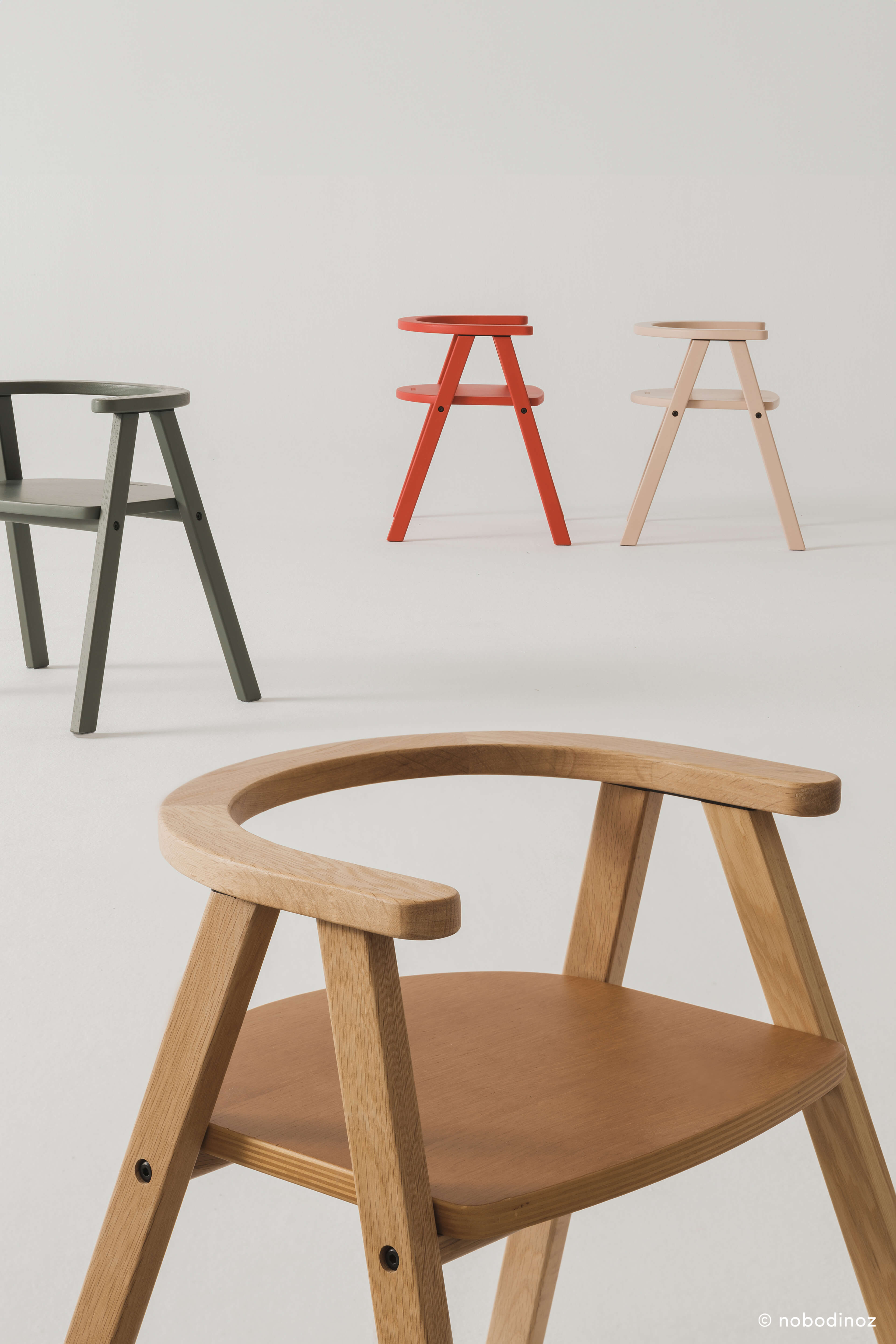 Child's Solid Oak Chair - Growing Green