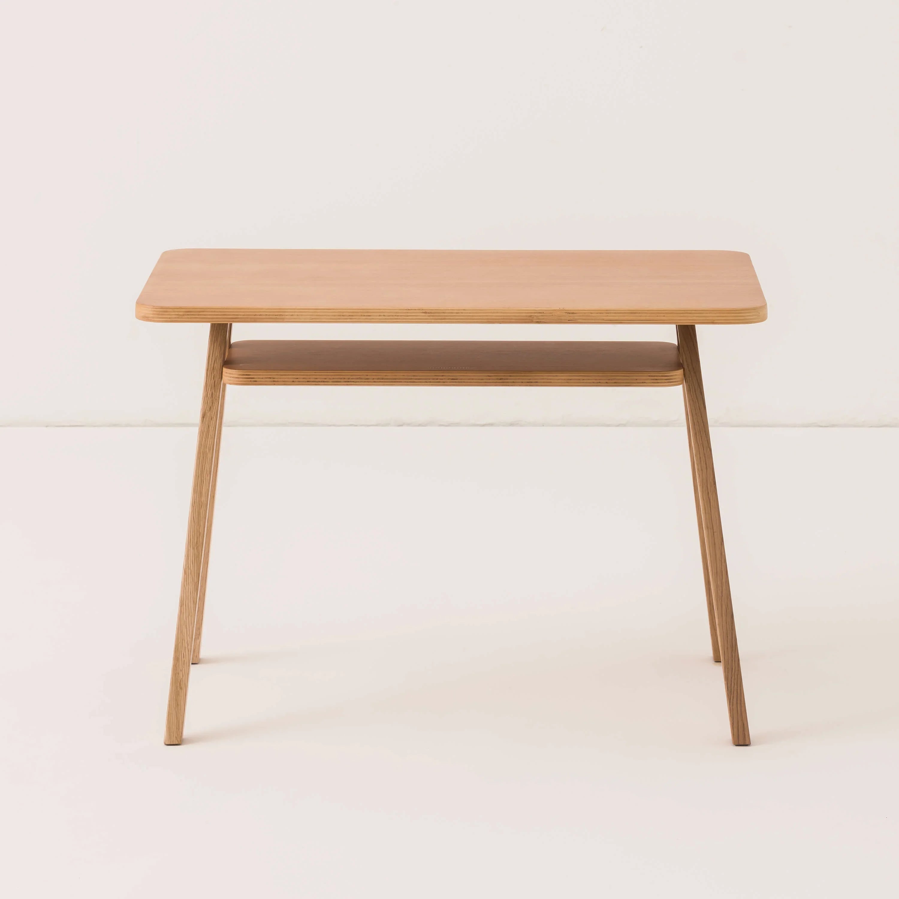 Nobodinoz Growing Green kids table in natural oak wood with minimalist design