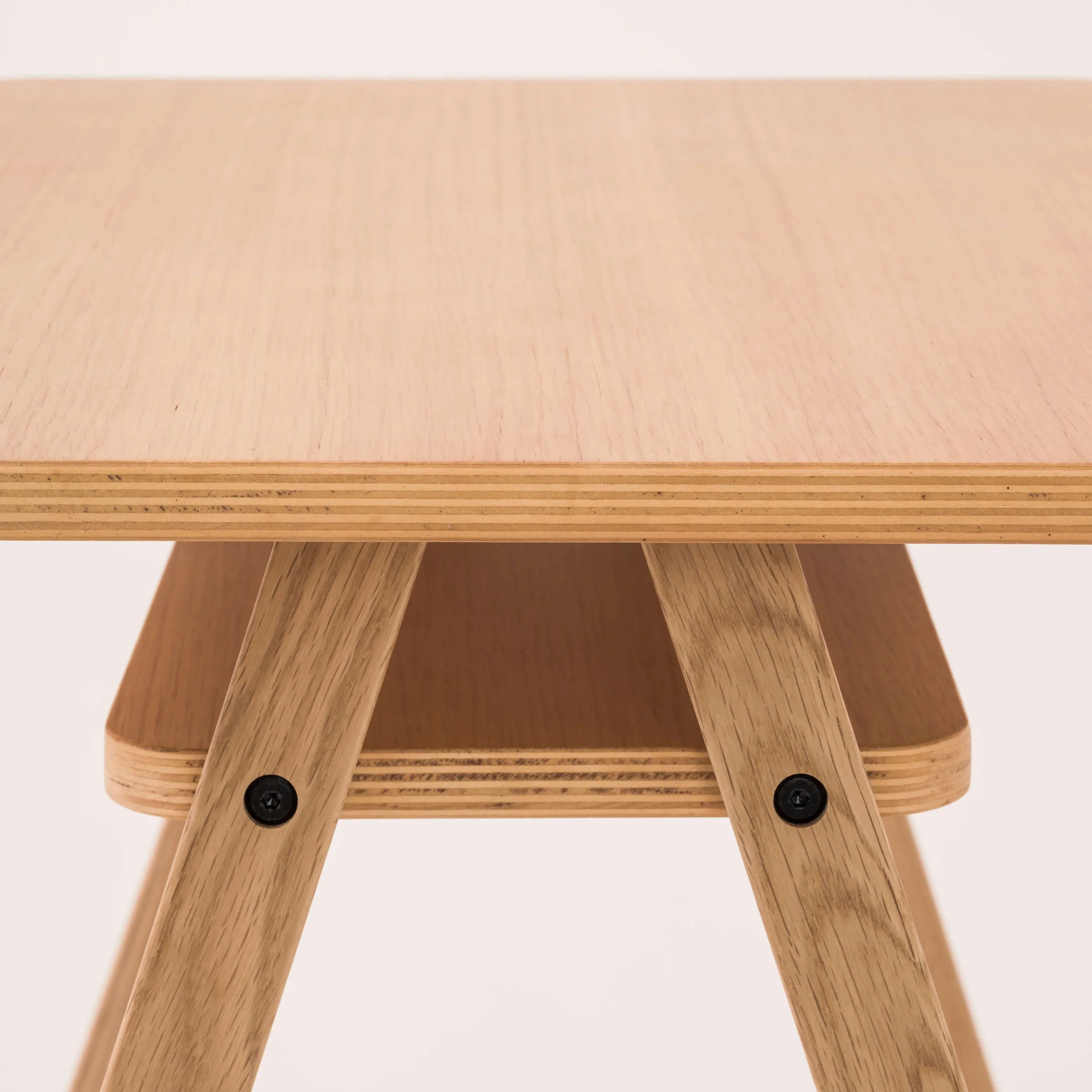 Nobodinoz Growing Green kids table in natural oak wood, minimalist design