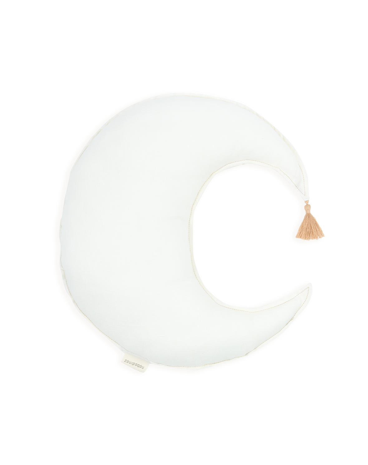 Nobodinoz - Moon Cushion L1N0 in washed French linen -
off white