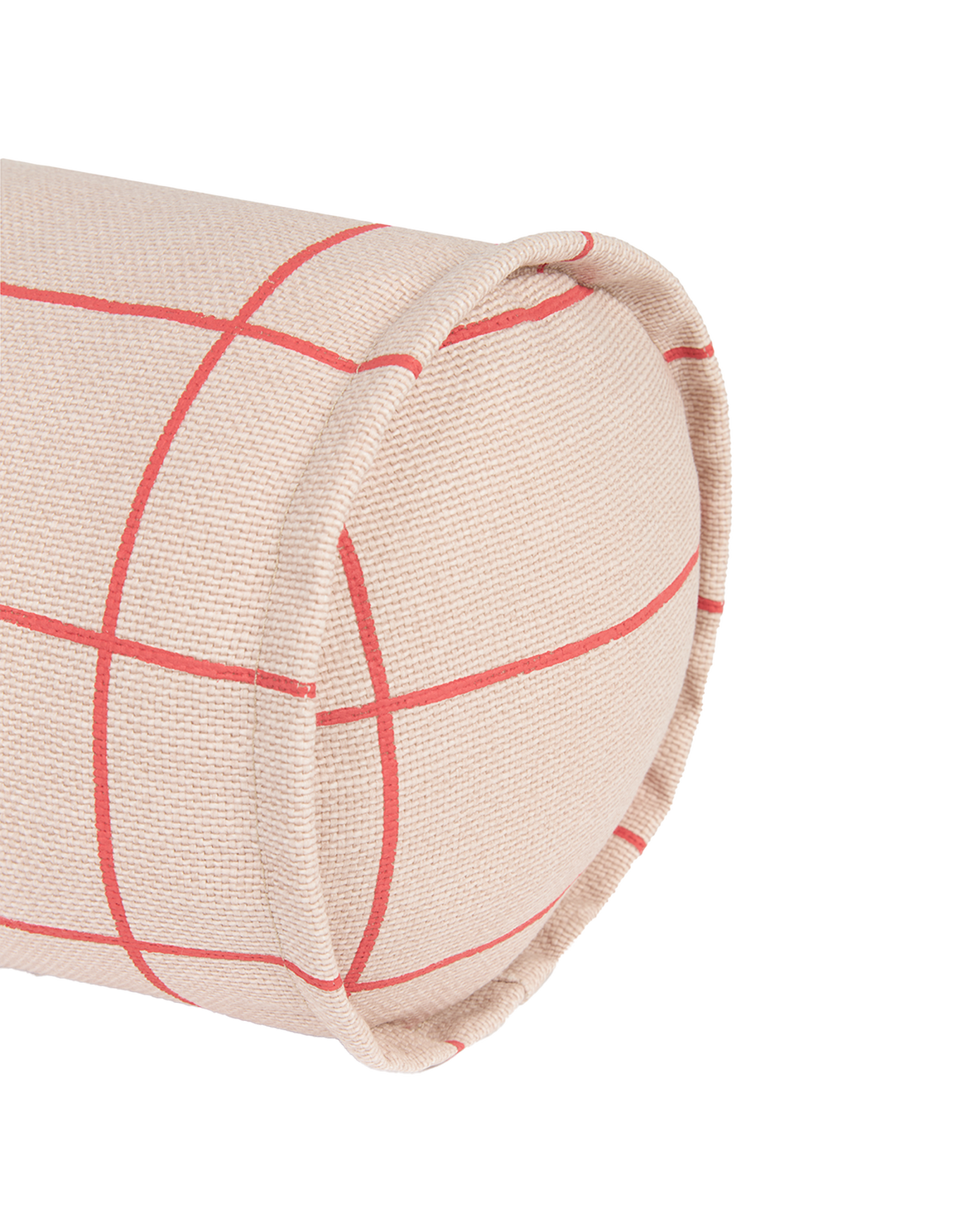 Nobodinoz Cylinder Cushion Vibes - Pink Red Grid