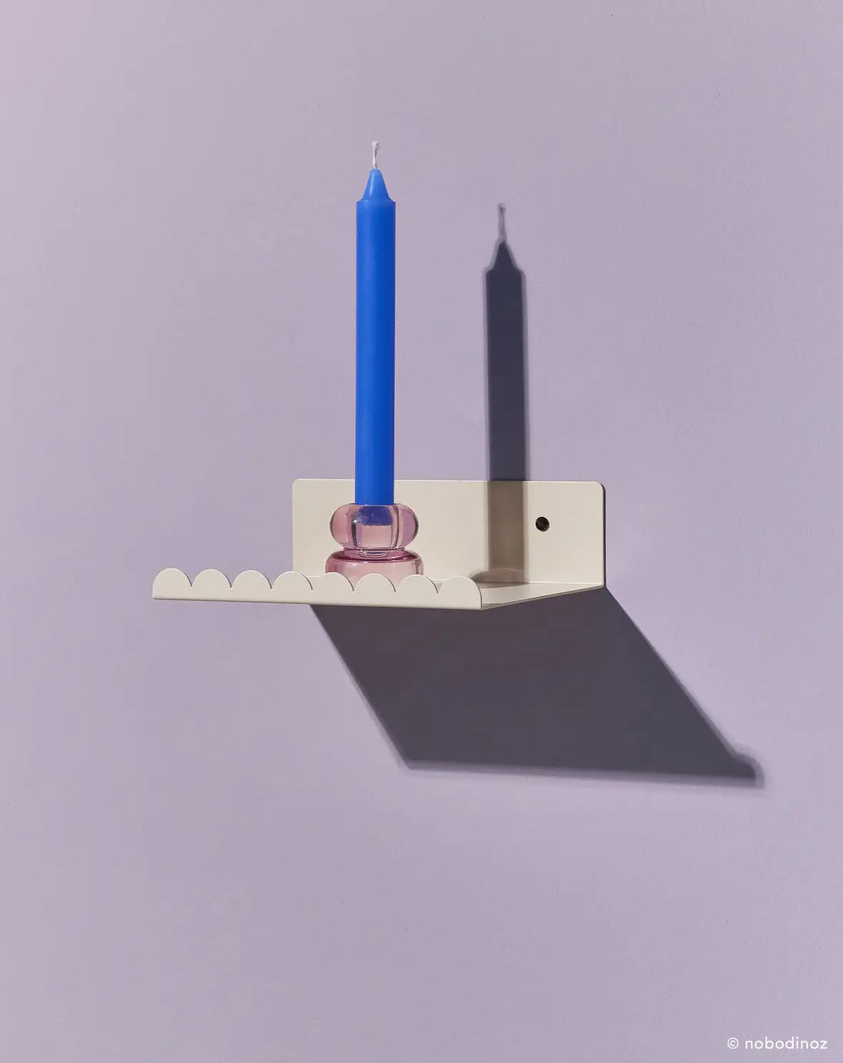 Nobodinoz Lacquered Steel Wall Shelf - Small