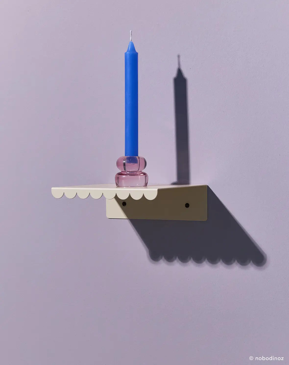 Nobodinoz Lacquered Steel Wall Shelf - Small