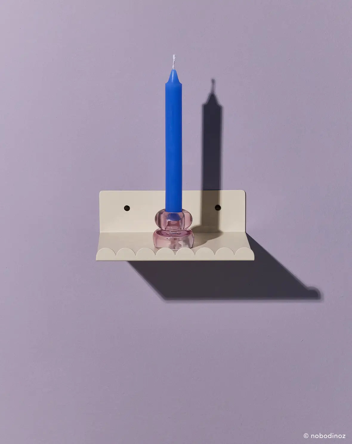 Nobodinoz Lacquered Steel Wall Shelf - Small