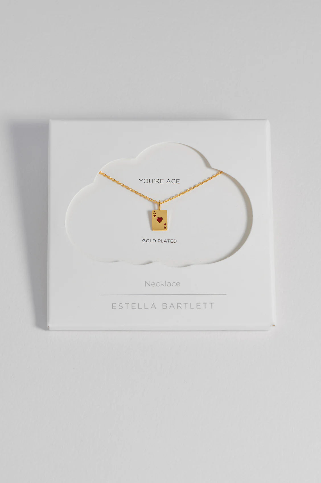 Gold Plated Ace of Hearts Necklace - Estella Bartlett