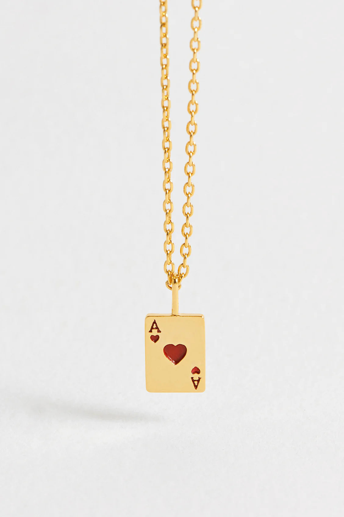 Gold Plated Ace of Hearts Necklace - Estella Bartlett