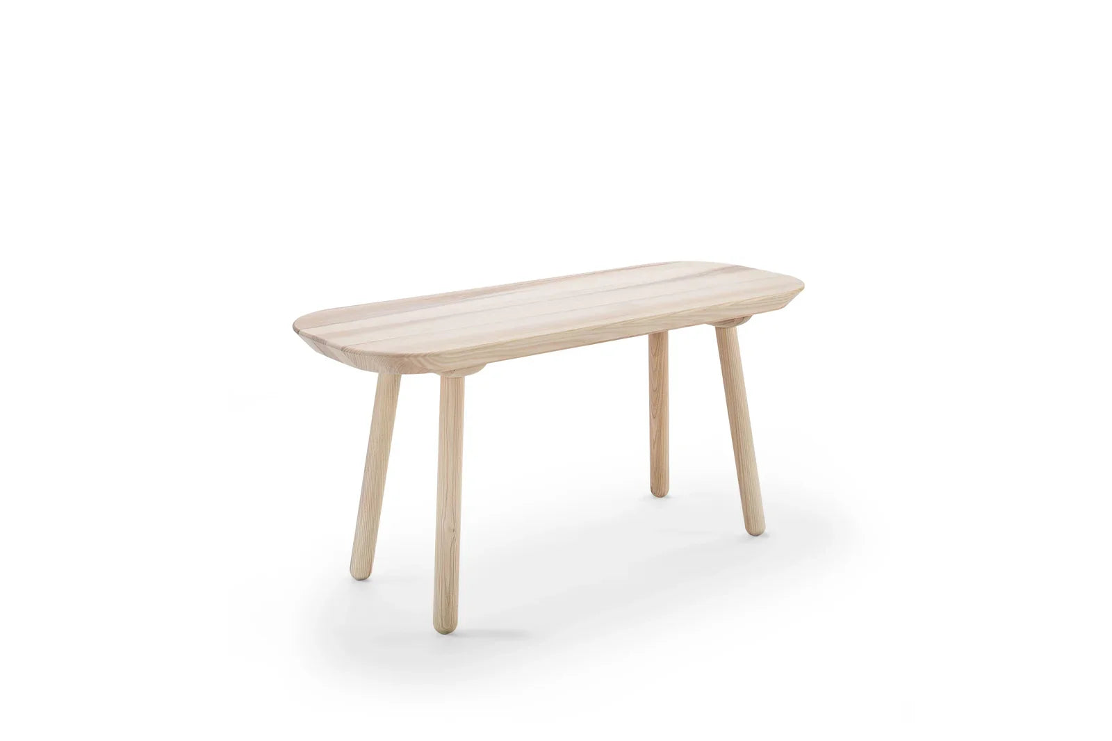 NICHBA ash wood bench with minimalist design and natural light finish