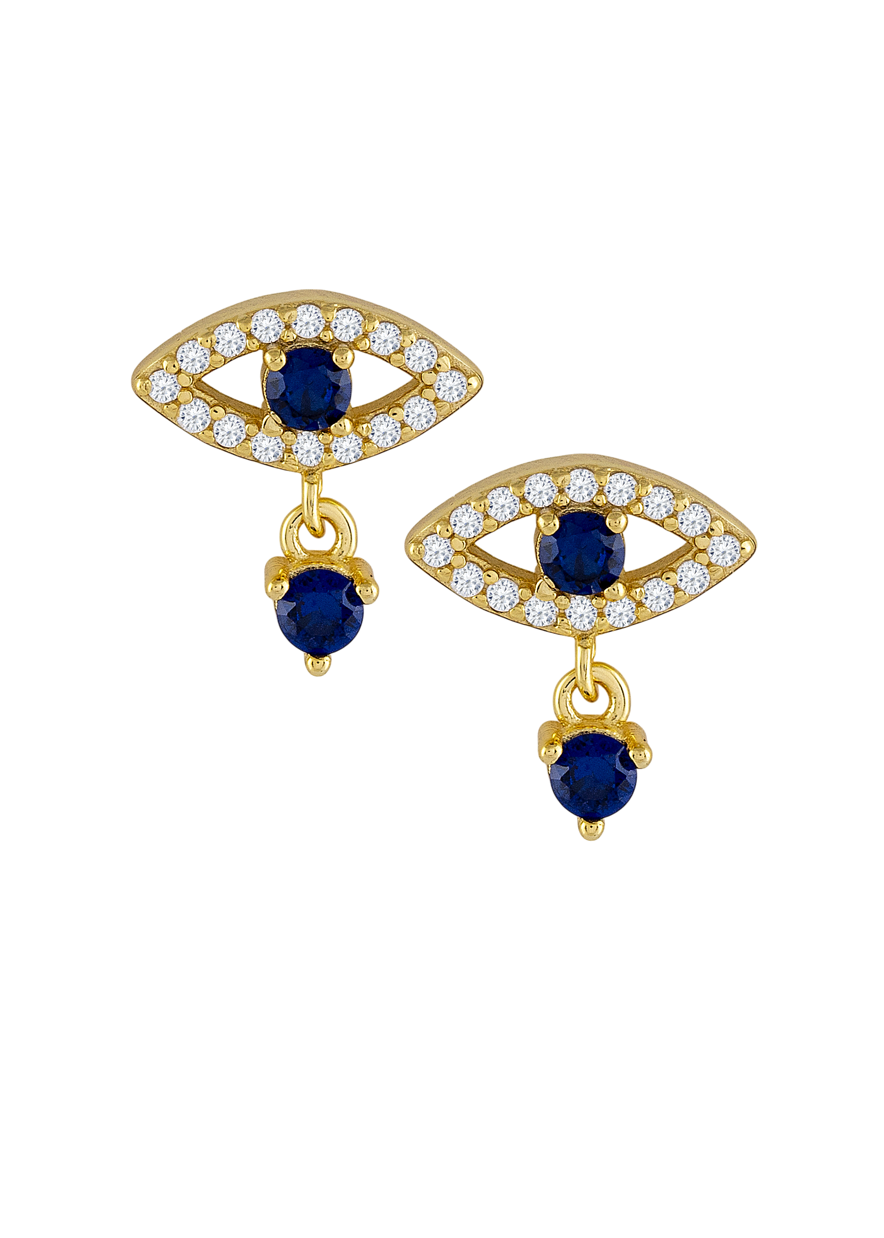 Sapphire Evil Eye Studs - by Atelier 18