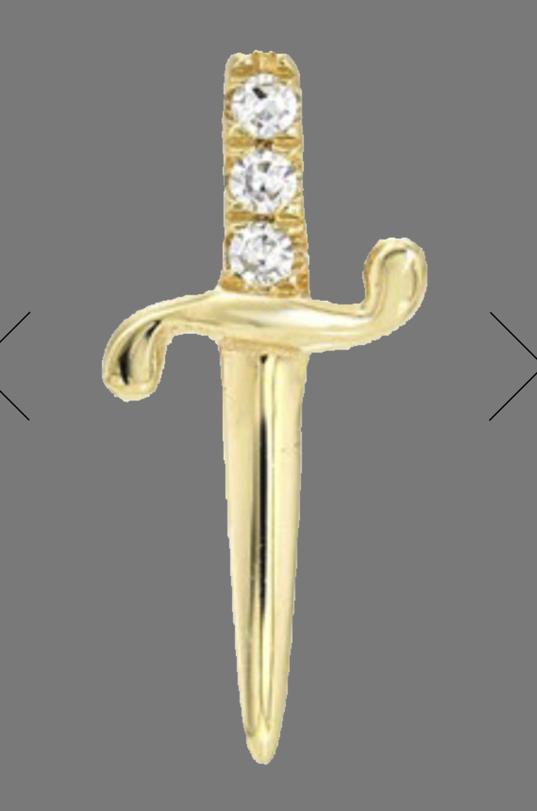 Golden Dagger Studs - by Atelier 18