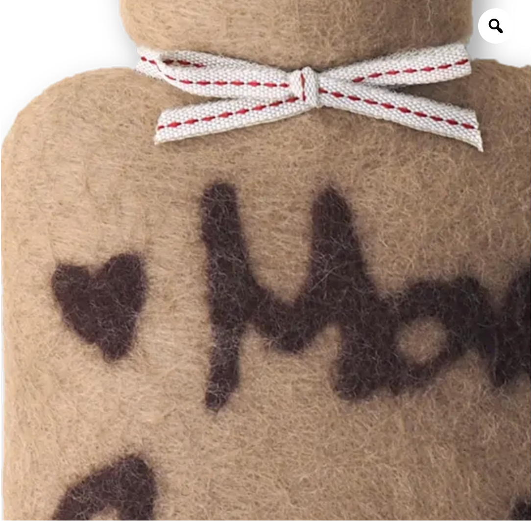 Mini Hot Water Bottle - Mon Amour Camel / Chocolate