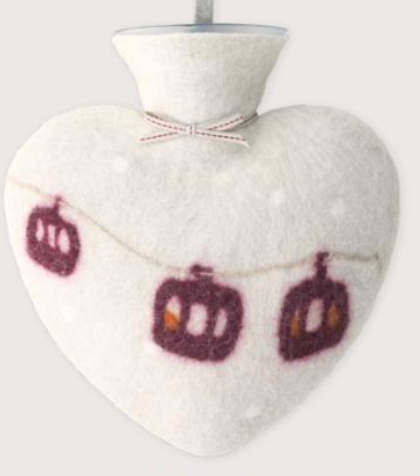 Heart Hot Water Bottle - Gondola - off white / bordeaux