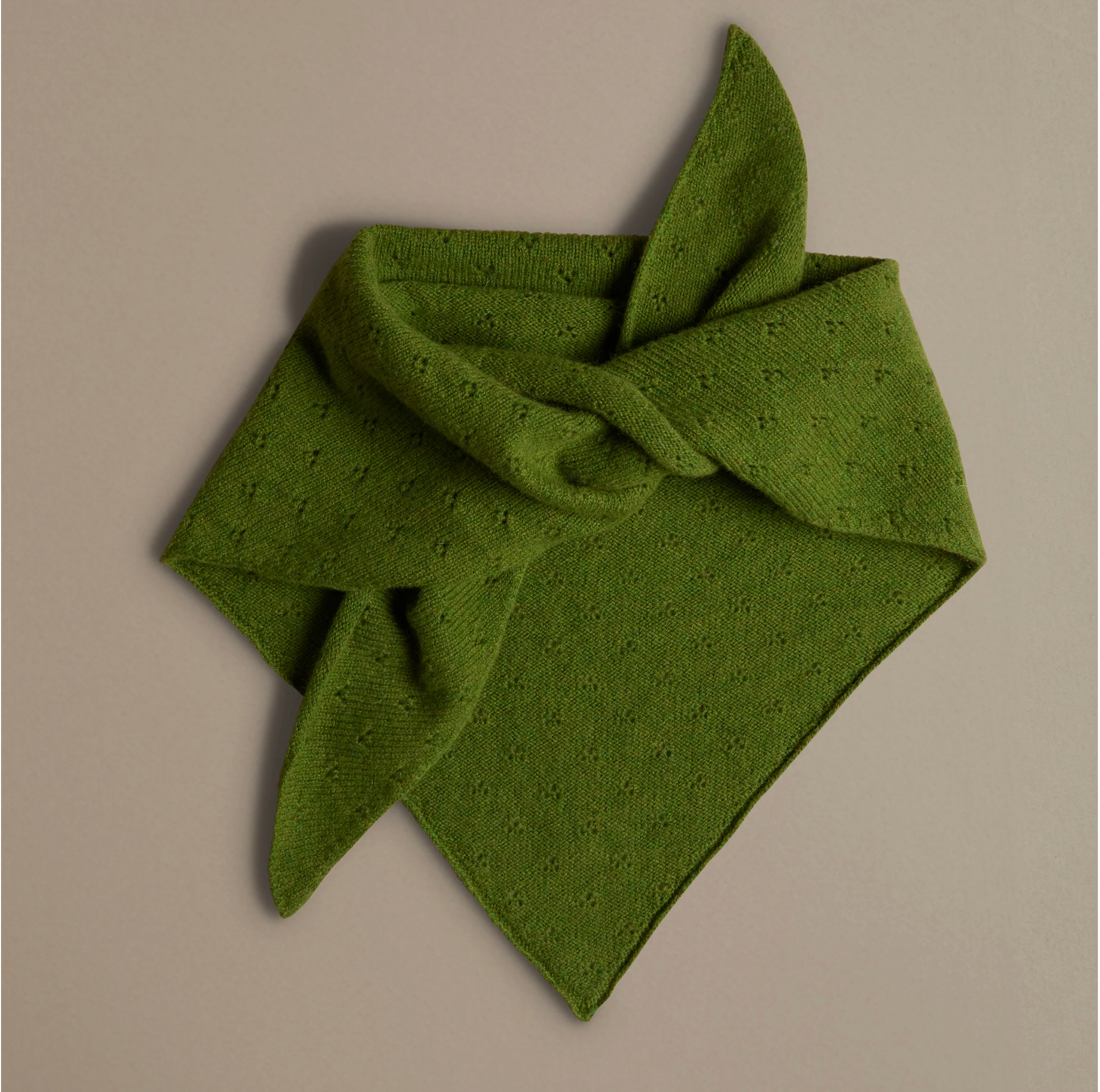 Pointelle Neckerchief in Matcha — Rove Knitwear