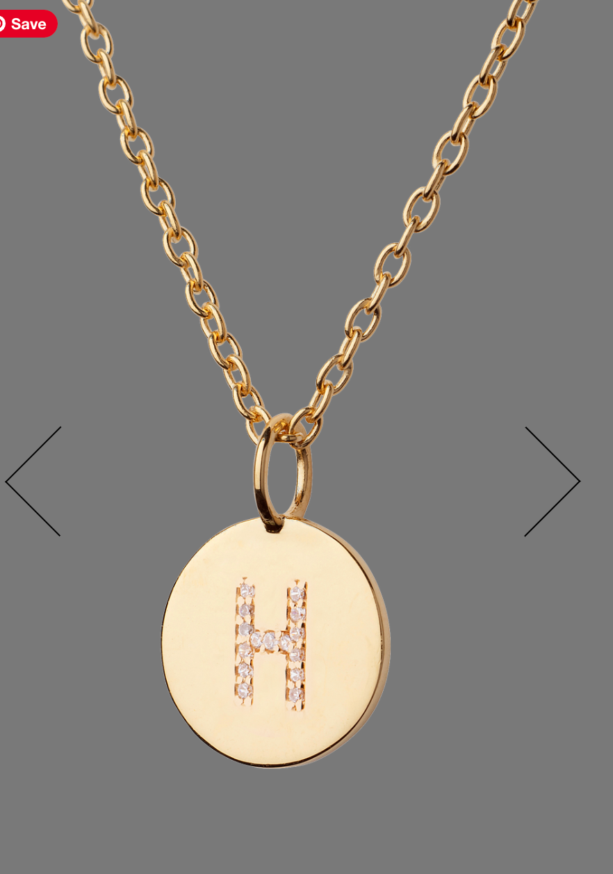 Alphabet Pendant Necklaces in white zirconia - by Atelier 18