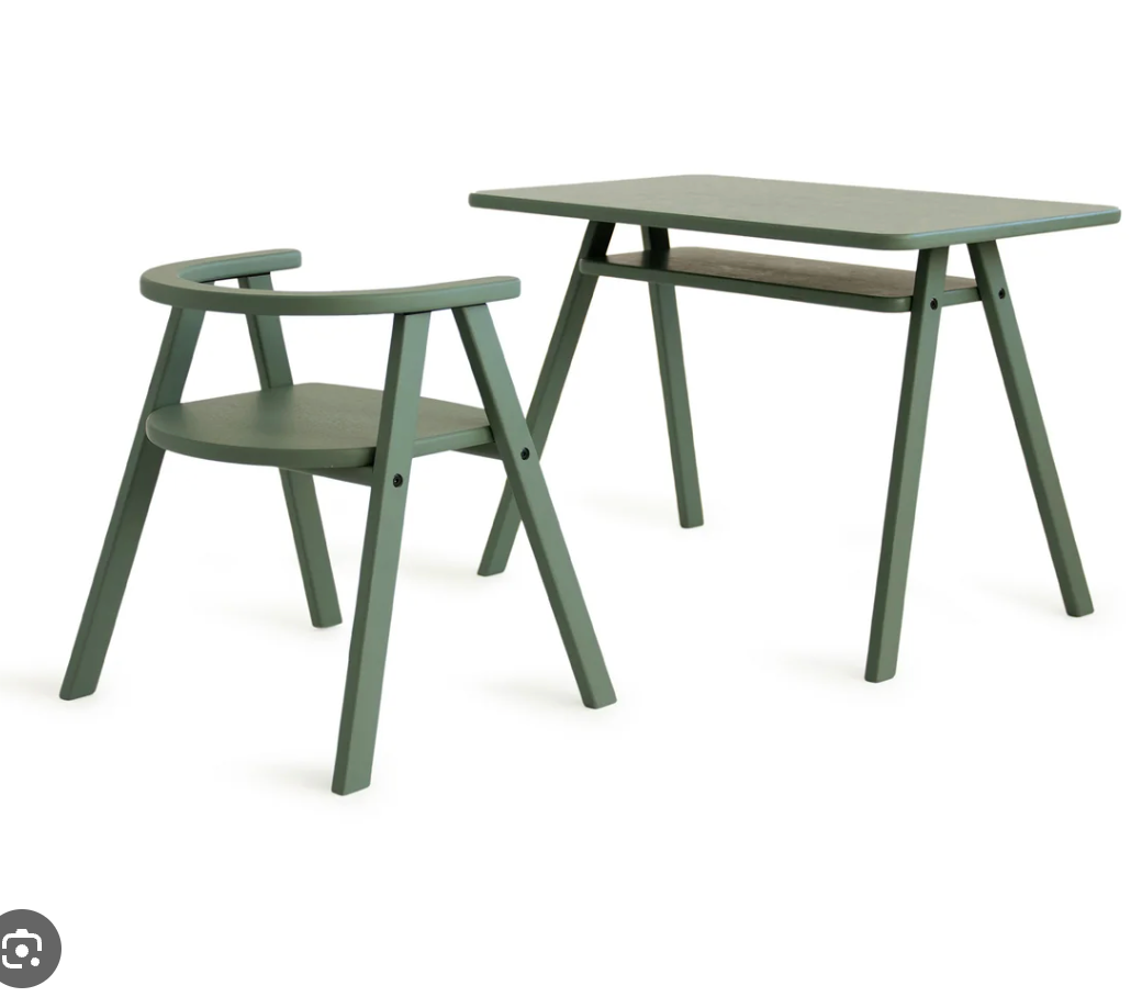Child's Solid Oak Desk - Growing Green - Nobodinoz