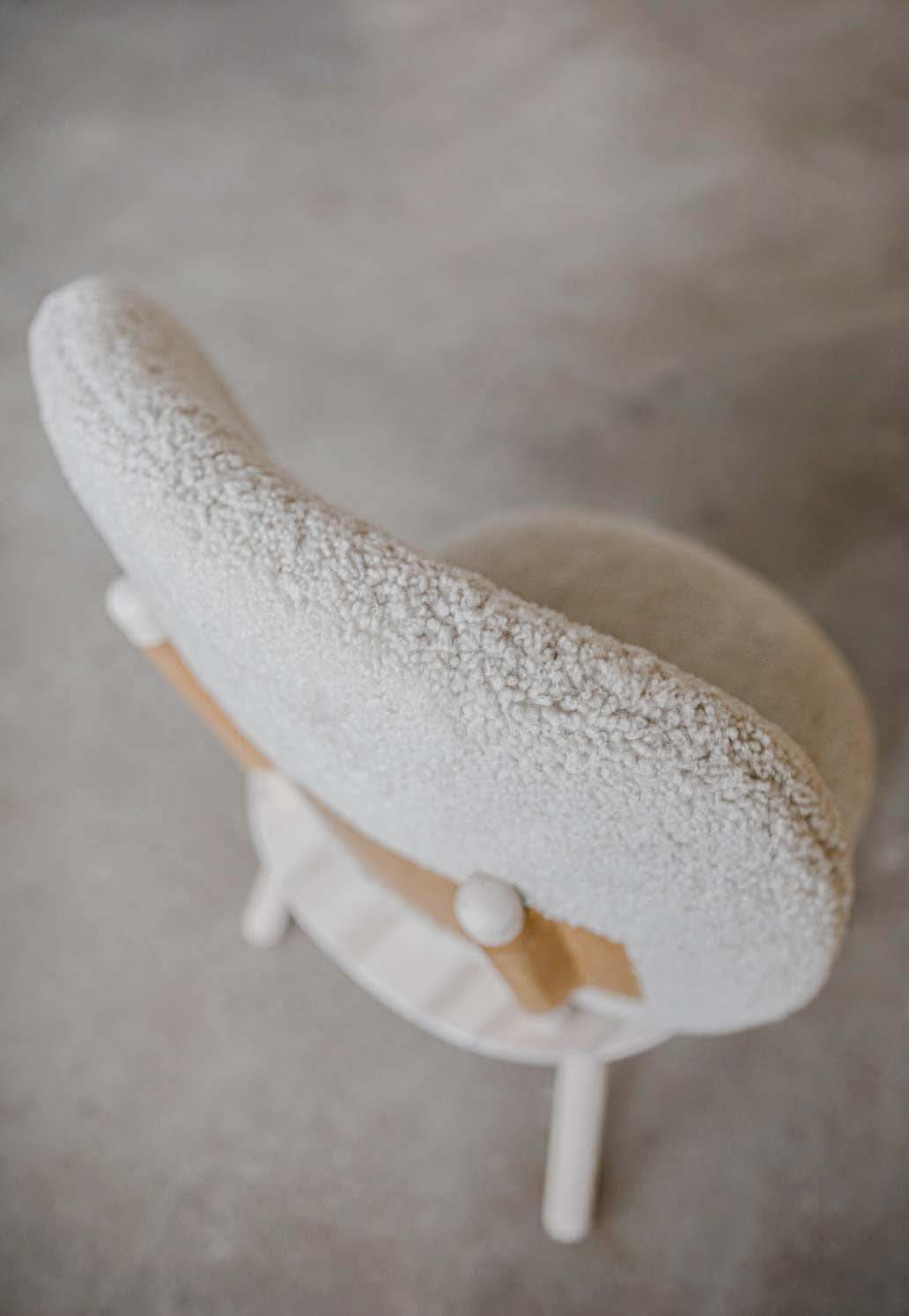Naïve Low Chair in Solid Ash / Sheepskin by etc.etc