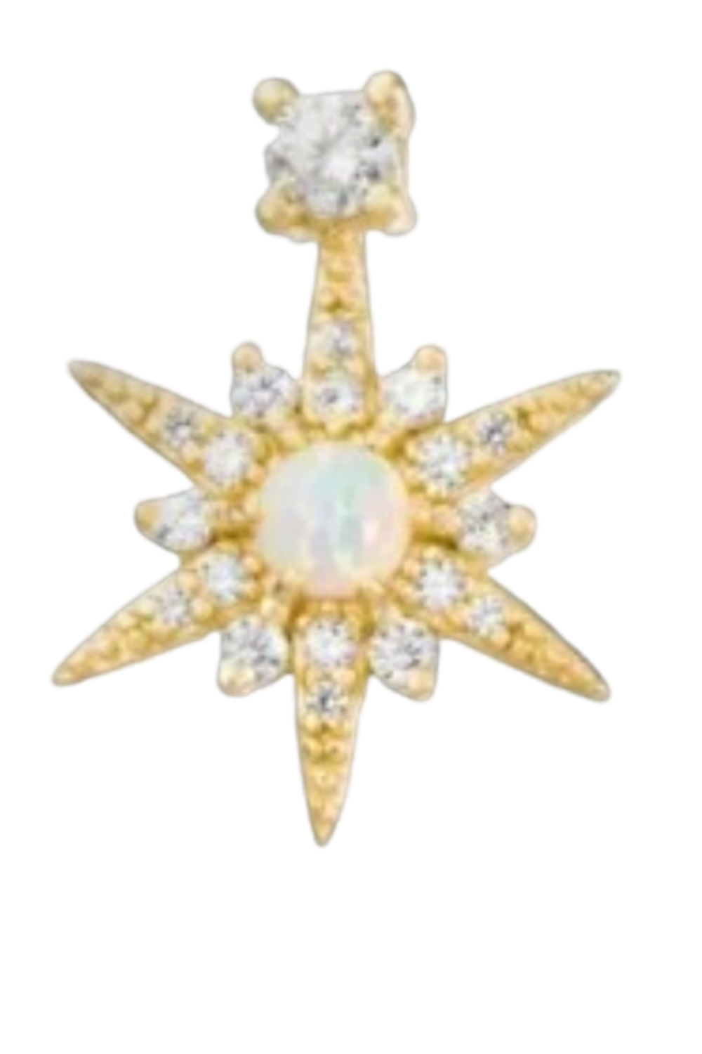 Opal Star Drop Stud Earrings - by Atelier 18