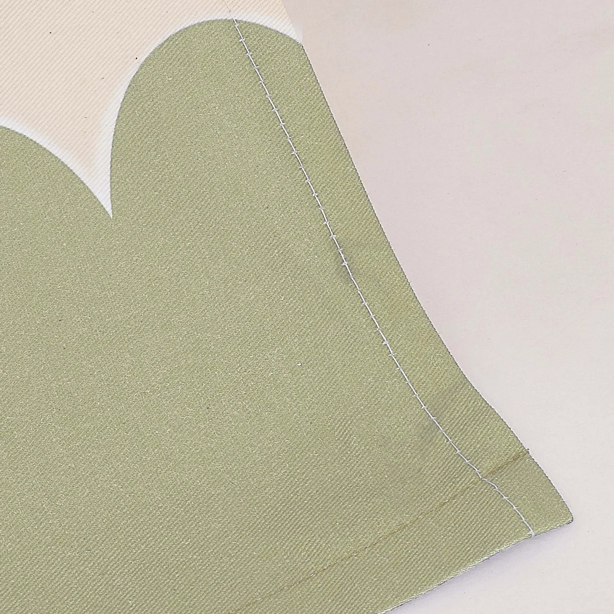 Nobodinoz Arizona green cotton canvas teepee tent fabric close-up