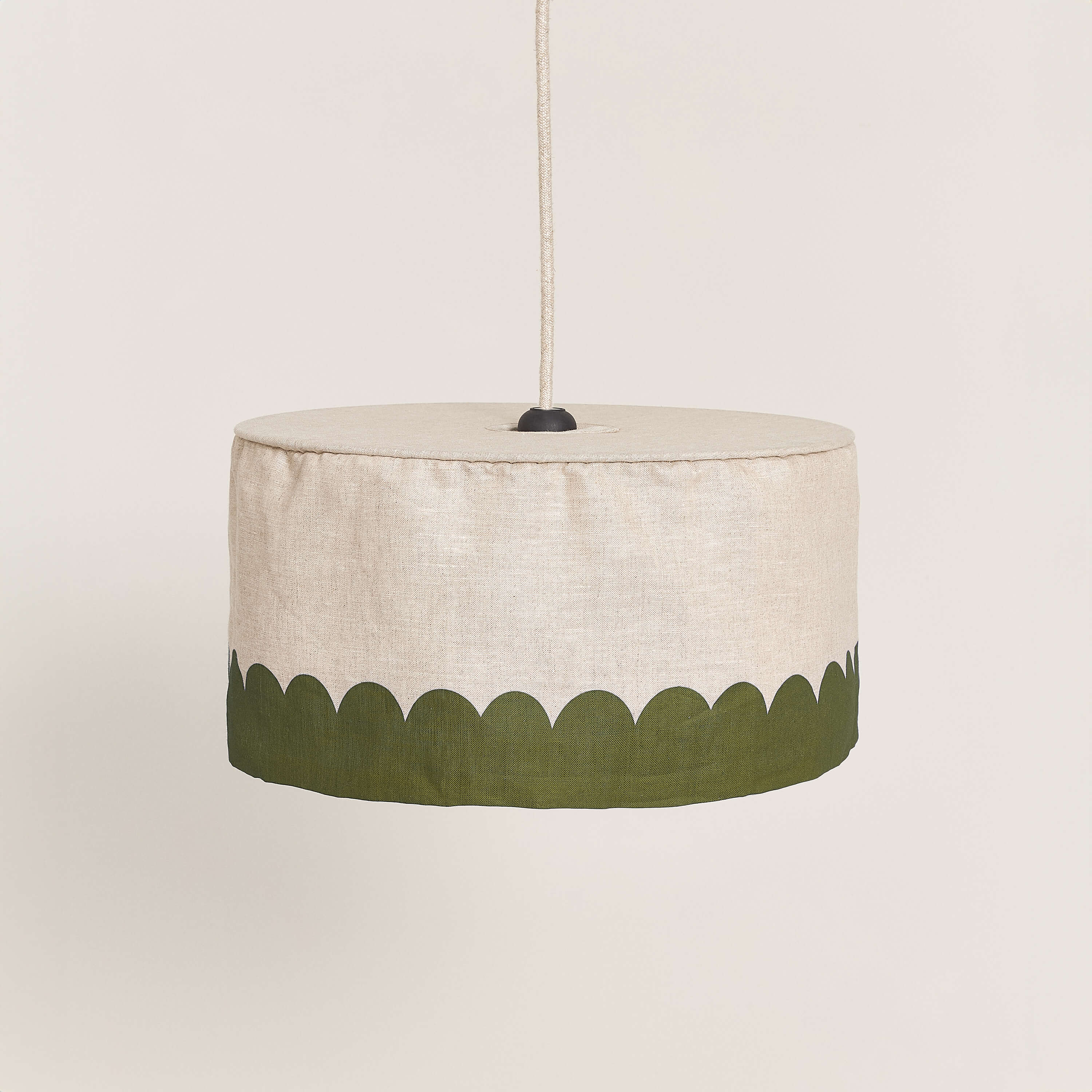 Linen Pendant Lampshade in French Linen 40 cm diameter
