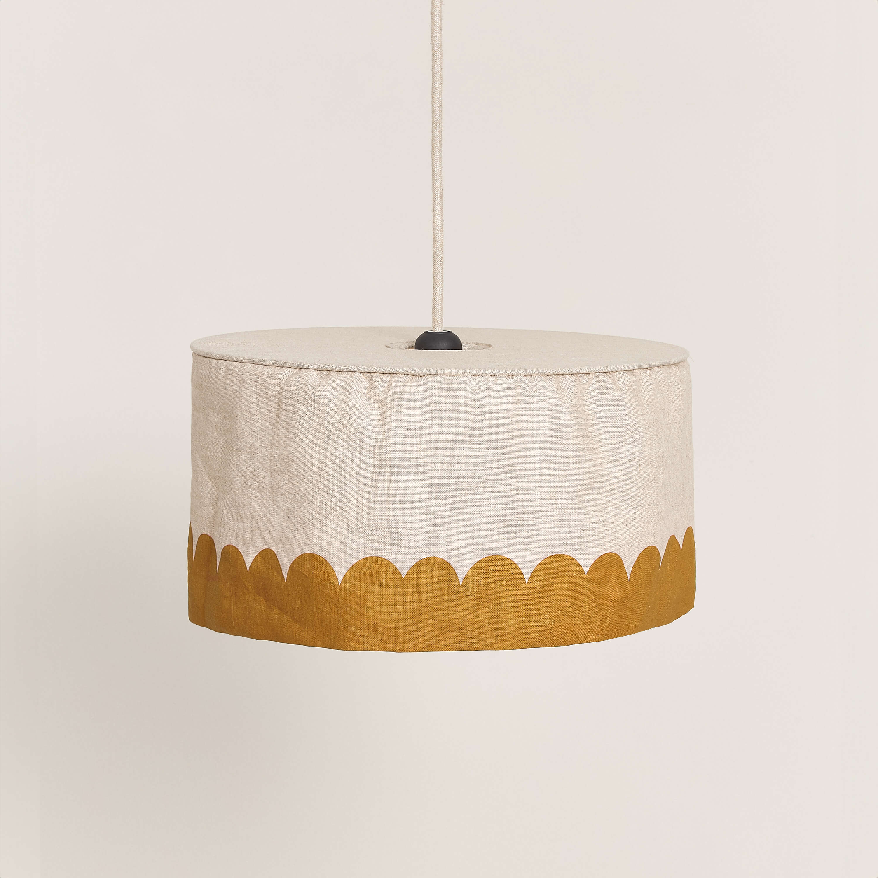 Linen Pendant Lampshade in French Linen 40 cm diameter