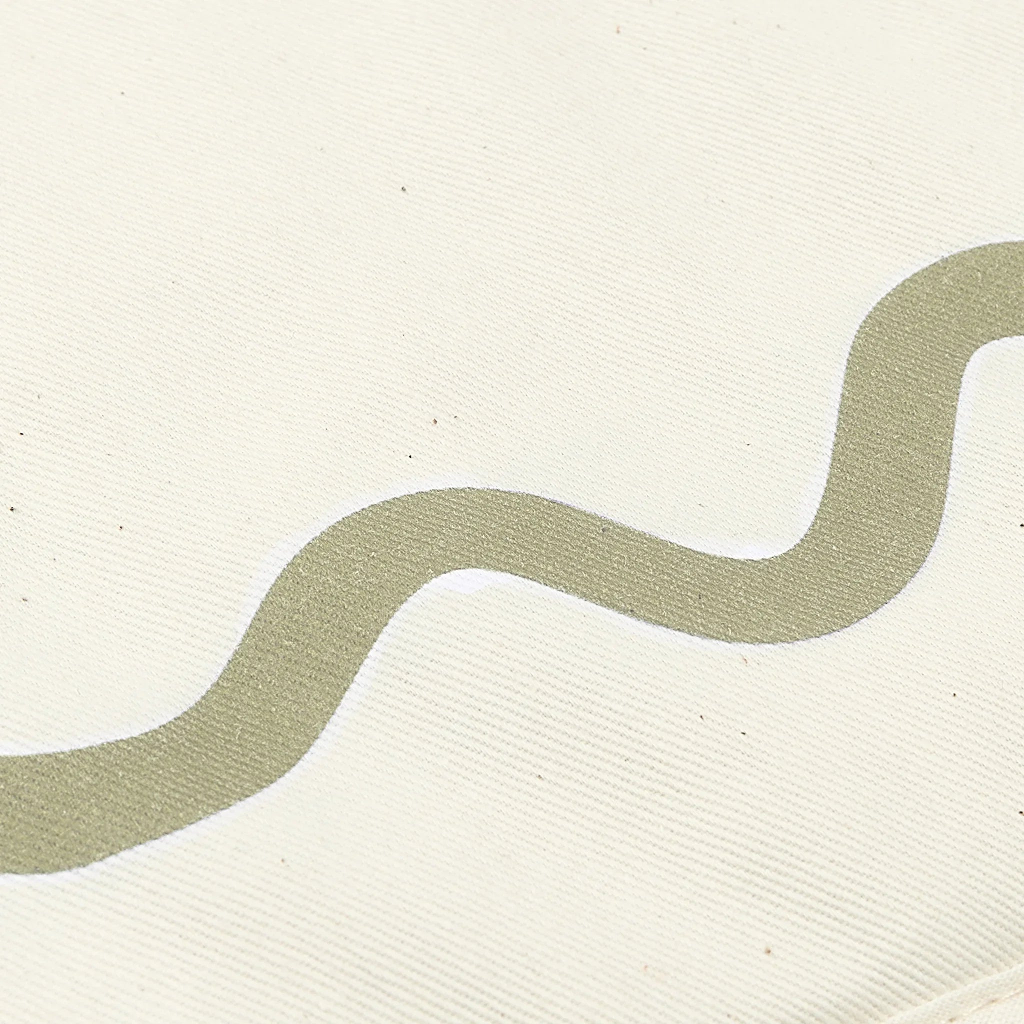 Nobodinoz Vibes playmat in green organic cotton with minimalist wave pattern