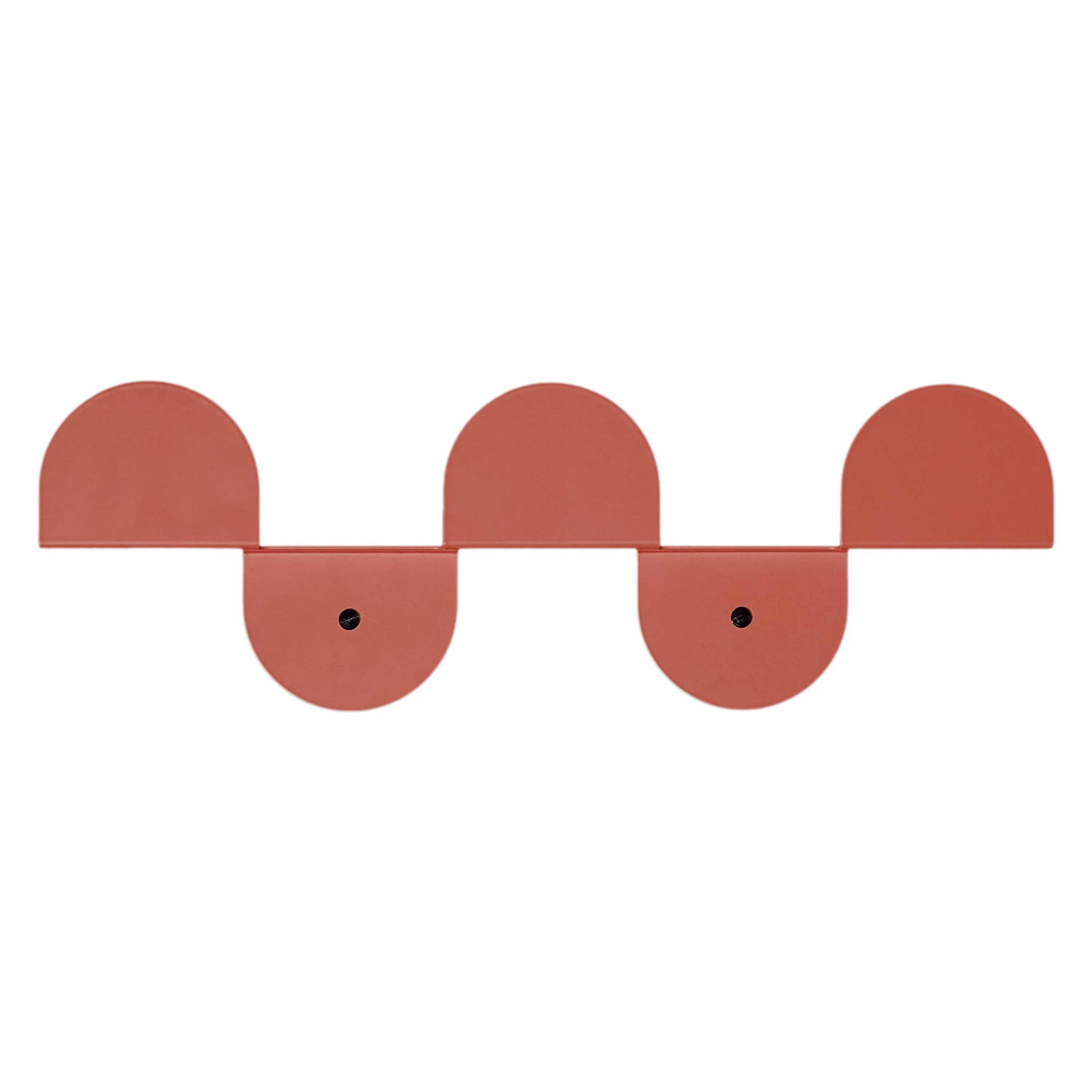 Nobodinoz burnt red steel wall coat rack with modern geometric design