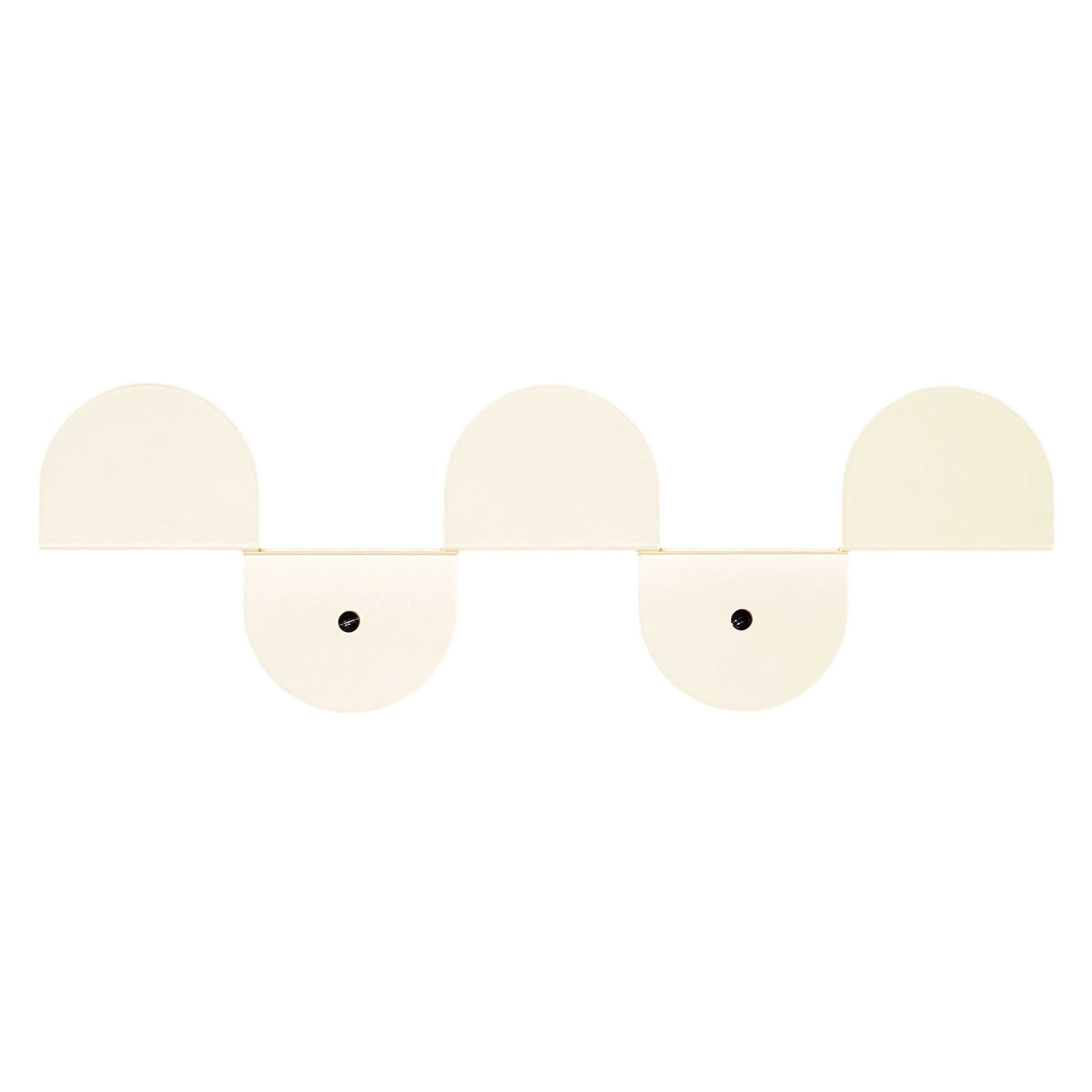 Nobodinoz wall steel coat rack in ivory with geometric design